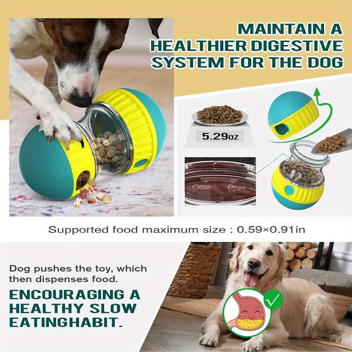JMHUD Interactive Dog Puzzle Toy - Adjustable Treat Dispenser, Keeps Dogs Busy, Stimulates IQ, Slow Feeder for Boredom, Food Puzzle Ball for Puppy Training and Mental Stimulation