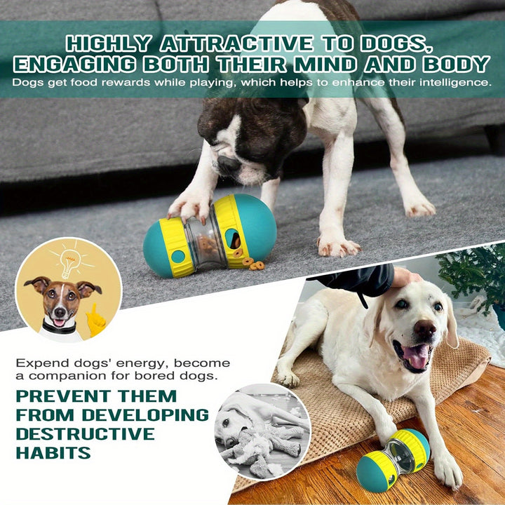 JMHUD Interactive Dog Puzzle Toy - Adjustable Treat Dispenser, Keeps Dogs Busy, Stimulates IQ, Slow Feeder for Boredom, Food Puzzle Ball for Puppy Training and Mental Stimulation