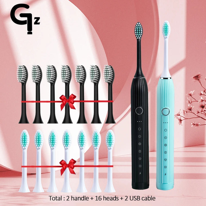 GeZhou N105 Sonic Electric toothbrush Adult children automatic toothbrush Rechargeable With 8 heads replacement IPX7 Tooth Brush