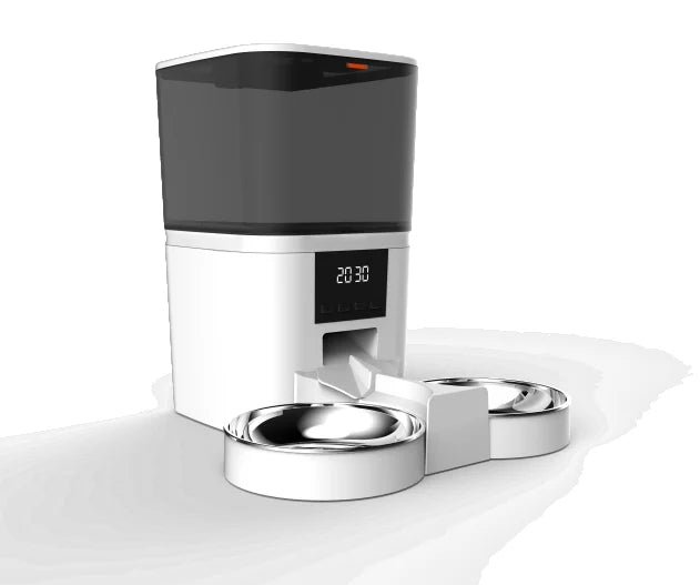 4L Automatic Pet Feeder Button Version Cat and Dog Dry Food Coarse Grain Dispenser Accessories Intelligent Control Pet Food Bowl