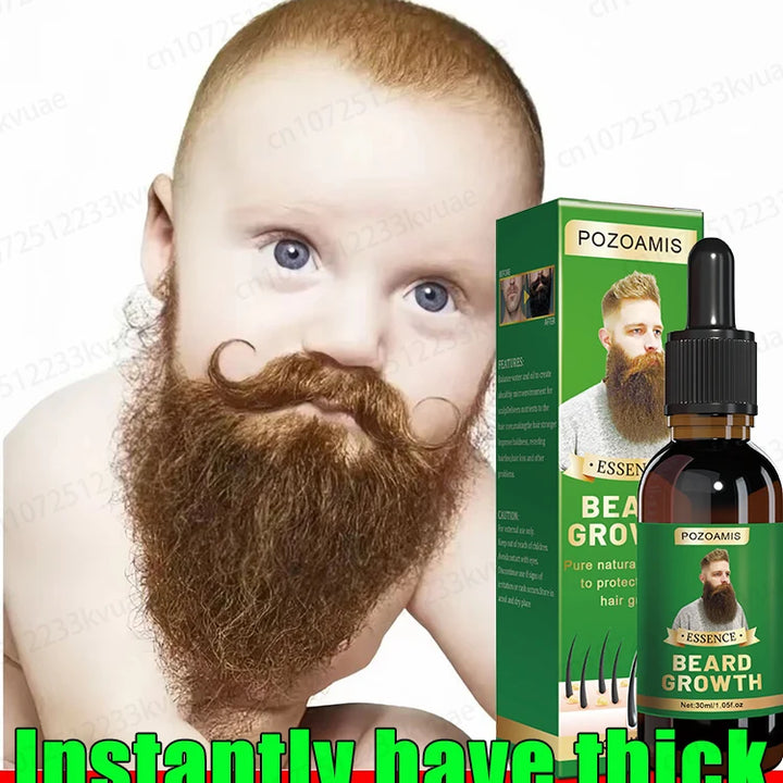 The best beard growth essential oil in the 21st century, have a mature and sexy beard, quickly grow beard, chest hair and leg ha