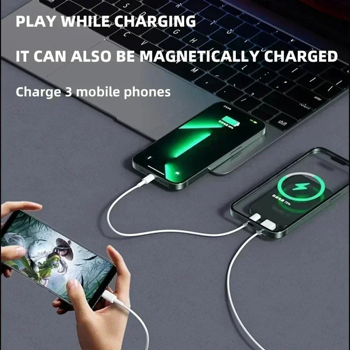 Xiaomi 100000mAh Magnetic Wireless Power Bank Fast Charger For Magsafe Portable Auxiliary Battery Pack For iphone Huawei Samsung