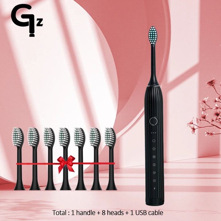 GeZhou N105 Sonic Electric toothbrush Adult children automatic toothbrush Rechargeable With 8 heads replacement IPX7 Tooth Brush