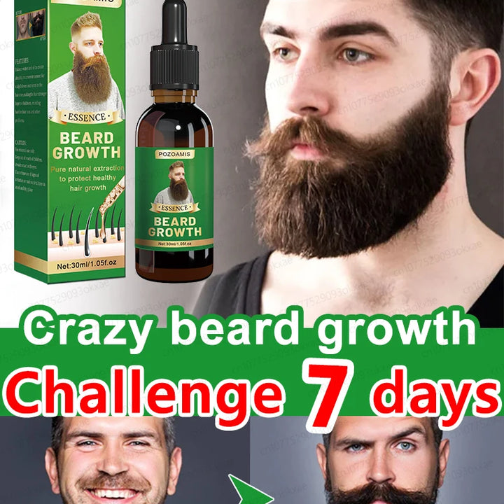 The best beard growth essential oil in the 21st century, have a mature and sexy beard, quickly grow beard, chest hair and leg ha
