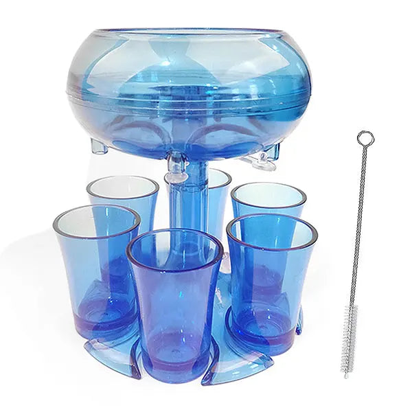6 Shot Glass Dispenser and Holder Multiple Shot Pourer with Stopper for Cocktail Wine Party Drink Dispenser for Filling Liquids