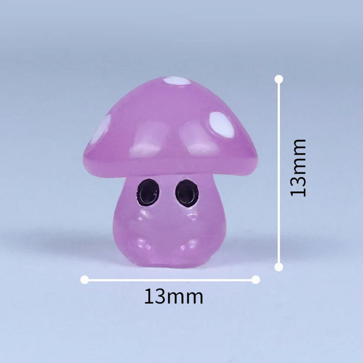 5-20PCS Mini Mushroom Elf Moss Microlandscape Decoration Miniature Luminous Mushrooms Fairy Garden Accessories Home DIY Decor