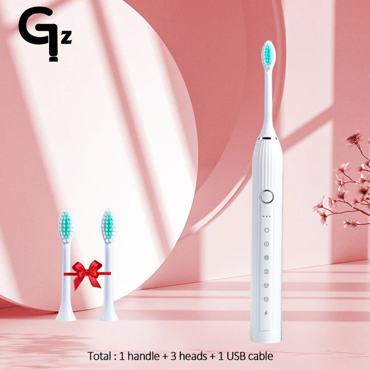 GeZhou N105 Sonic Electric toothbrush Adult children automatic toothbrush Rechargeable With 8 heads replacement IPX7 Tooth Brush