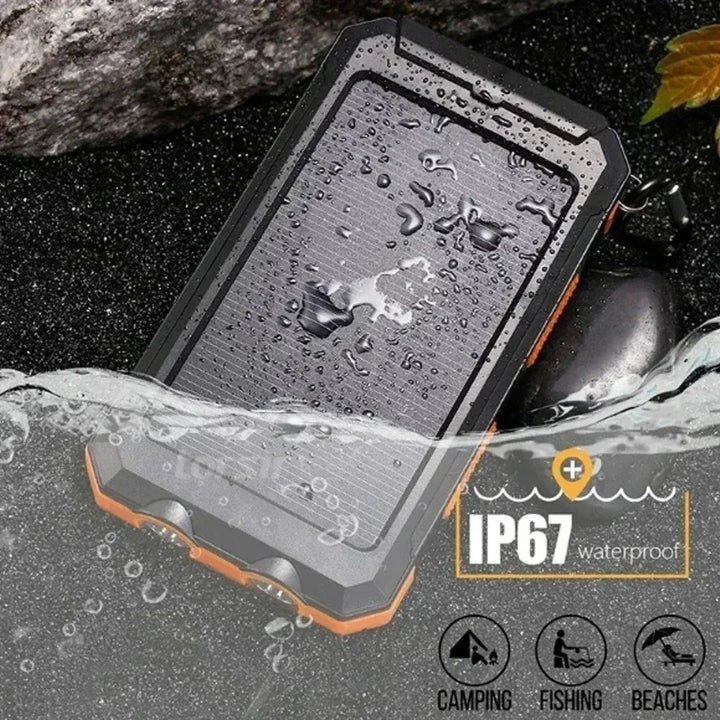 Xiaomi 200000mAh Large Capacity Solar PowerBank Portable With Lanyard Compass External Battery Outdoor Camping Fast Charging