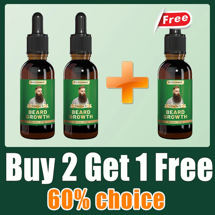 The best beard growth essential oil in the 21st century, have a mature and sexy beard, quickly grow beard, chest hair and leg ha