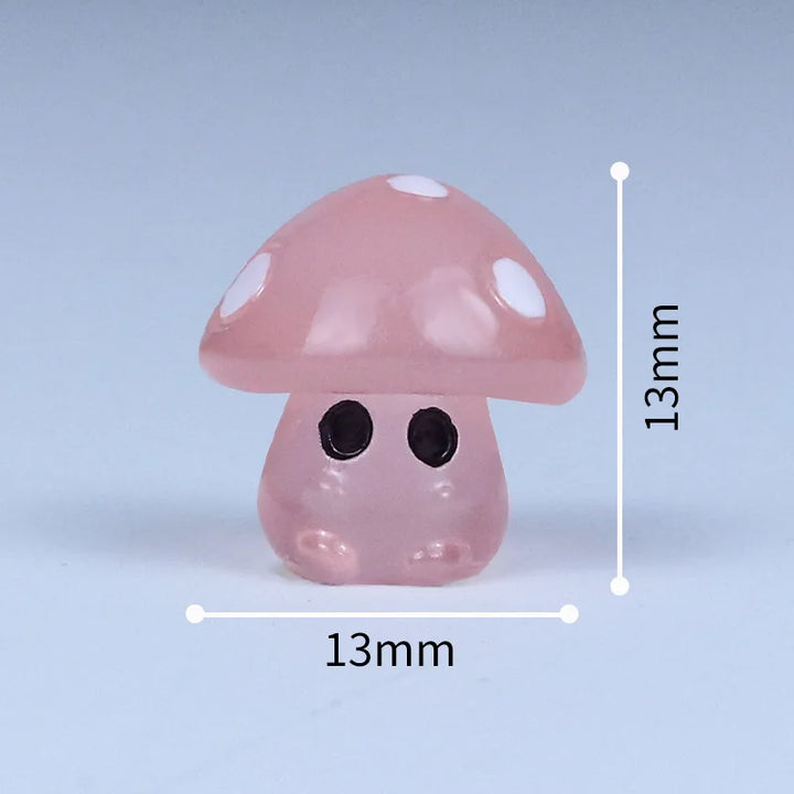 5-20PCS Mini Mushroom Elf Moss Microlandscape Decoration Miniature Luminous Mushrooms Fairy Garden Accessories Home DIY Decor