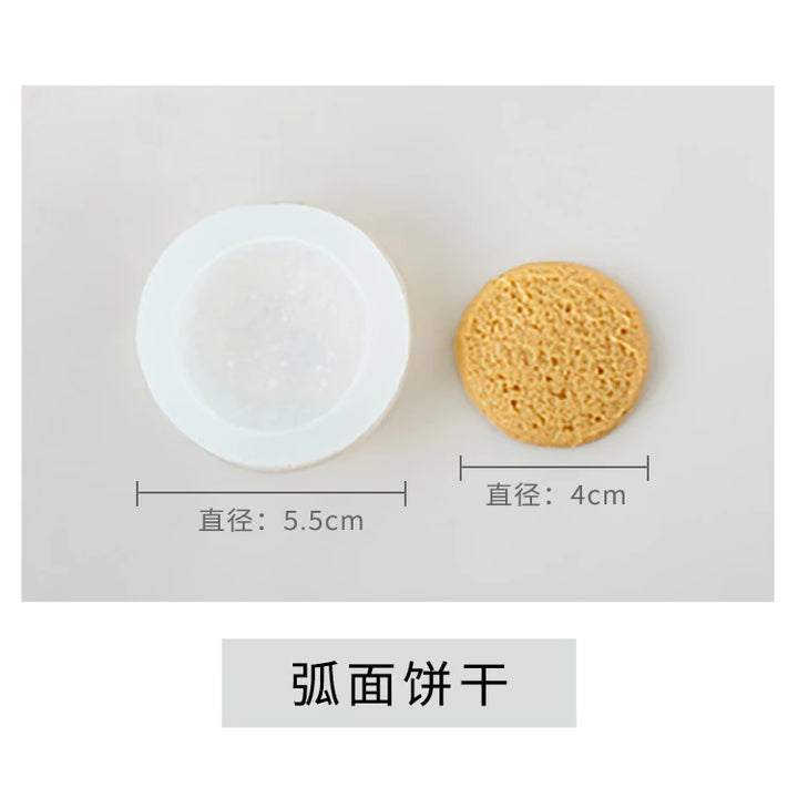 Biscuit Scented Candle Silicone Mold Simulation Modeling Candle Diy Plaster Baking Cake Mold Cake Decorating Tools