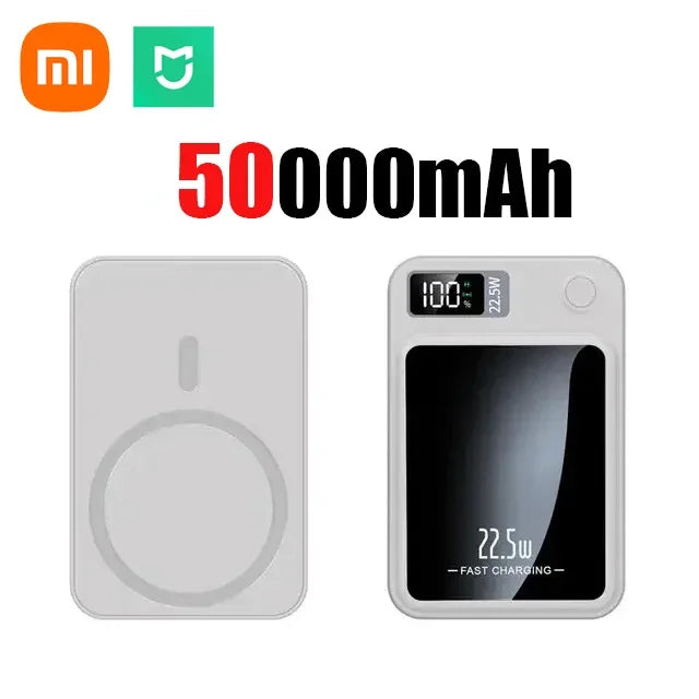 Xiaomi 100000mAh Magnetic Wireless Power Bank Fast Charger For Magsafe Portable Auxiliary Battery Pack For iphone Huawei Samsung