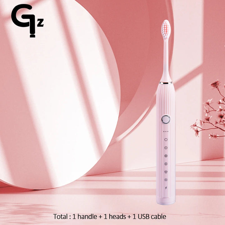 GeZhou N105 Sonic Electric toothbrush Adult children automatic toothbrush Rechargeable With 8 heads replacement IPX7 Tooth Brush