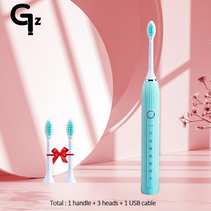 GeZhou N105 Sonic Electric toothbrush Adult children automatic toothbrush Rechargeable With 8 heads replacement IPX7 Tooth Brush