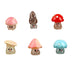 6PCS Miniatures Cartoon Mushrooms Fairy Garden Decoration Luminous Mini Cute Mushroom Moss Micro Landscape Accessories