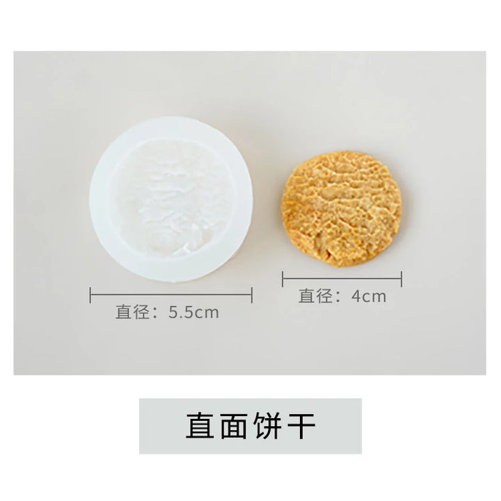 Biscuit Scented Candle Silicone Mold Simulation Modeling Candle Diy Plaster Baking Cake Mold Cake Decorating Tools