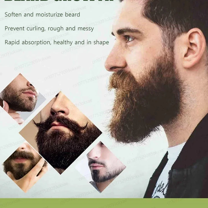 The best beard growth essential oil in the 21st century, have a mature and sexy beard, quickly grow beard, chest hair and leg ha