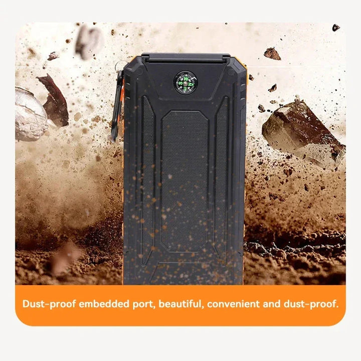 Xiaomi 200000mAh Large Capacity Solar PowerBank Portable With Lanyard Compass External Battery Outdoor Camping Fast Charging