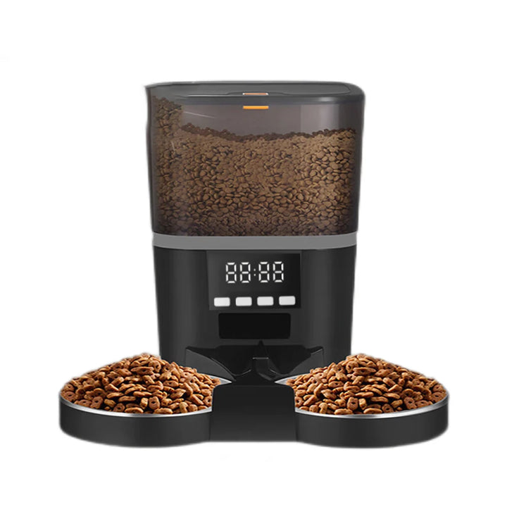 4L Automatic Pet Feeder Button Version Cat and Dog Dry Food Coarse Grain Dispenser Accessories Intelligent Control Pet Food Bowl