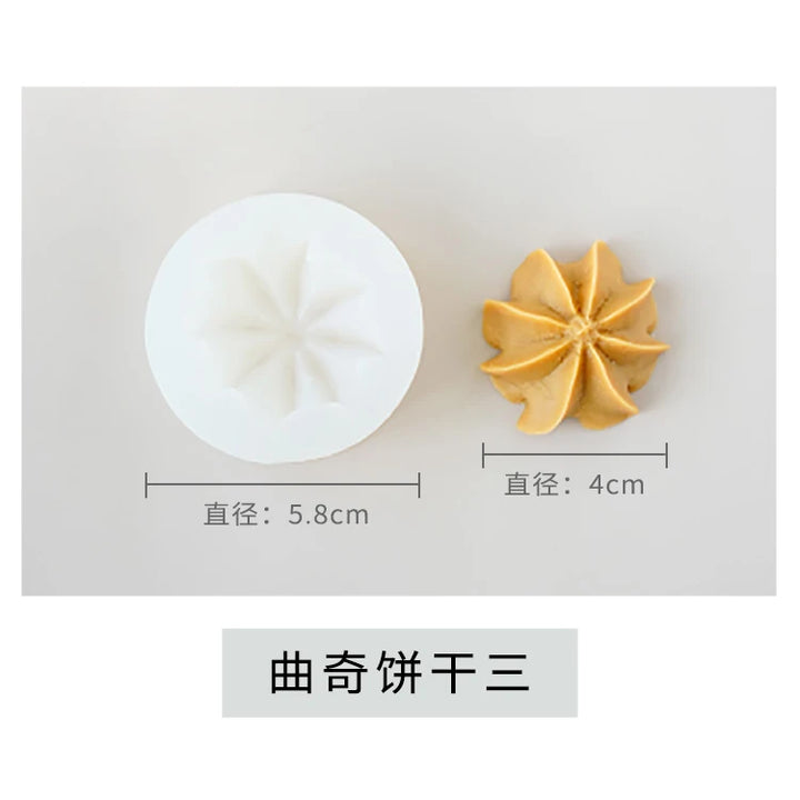 Biscuit Scented Candle Silicone Mold Simulation Modeling Candle Diy Plaster Baking Cake Mold Cake Decorating Tools