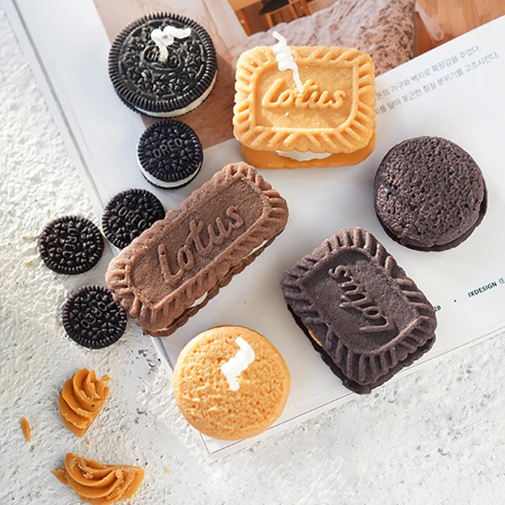 Biscuit Scented Candle Silicone Mold Simulation Modeling Candle Diy Plaster Baking Cake Mold Cake Decorating Tools
