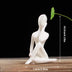12 Styles Abstract Figure Art Ceramic Yoga Poses Figurine Porcelain Lady Statue Home Yoga Study Studio Decor Ornament  Sculpture