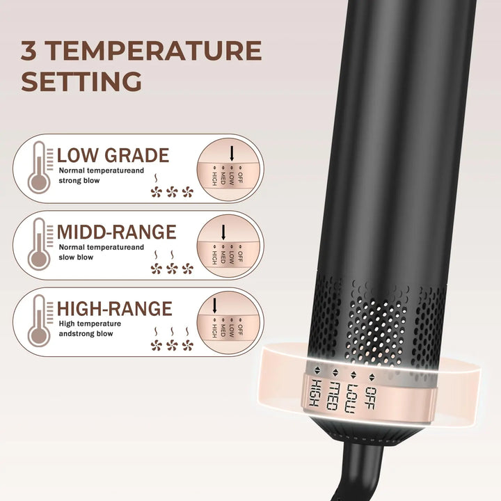 5 in 1 Blow Dryer Brush Hair Dryer Brush Detachable Hot Air Brush Curling Brush Iron Air Curling Wrap Styler Hair Styling Tools