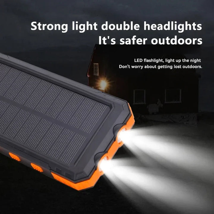 Xiaomi 200000mAh Large Capacity Solar PowerBank Portable With Lanyard Compass External Battery Outdoor Camping Fast Charging