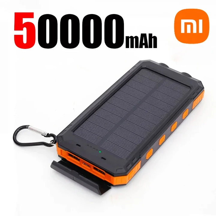 Xiaomi 200000mAh Large Capacity Solar PowerBank Portable With Lanyard Compass External Battery Outdoor Camping Fast Charging