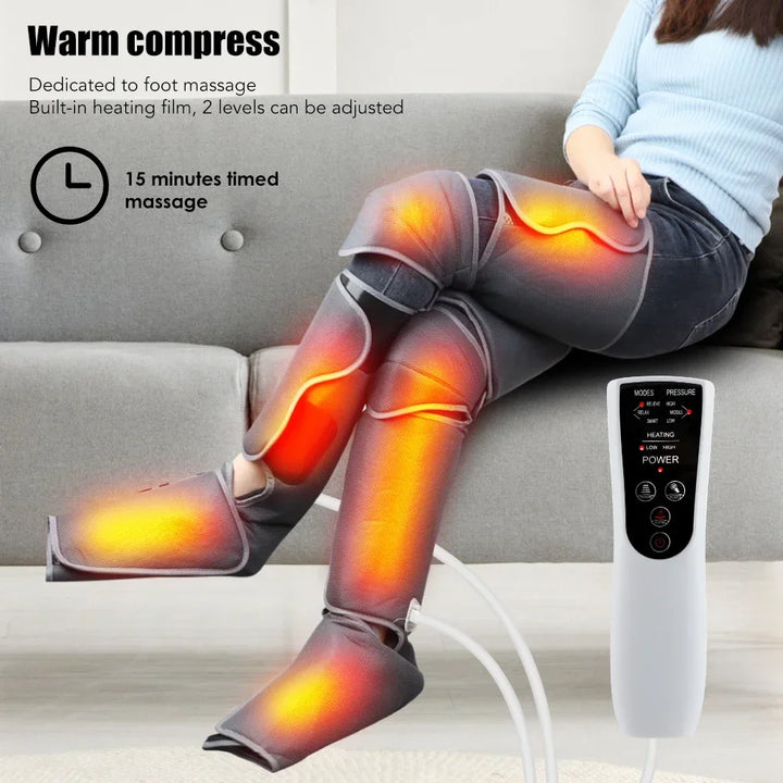 Electric Foot Calf Massager Air Pressure Circulation Massage Machine Improve Blood Circulation Old Cold Legs and Muscle Fatigue