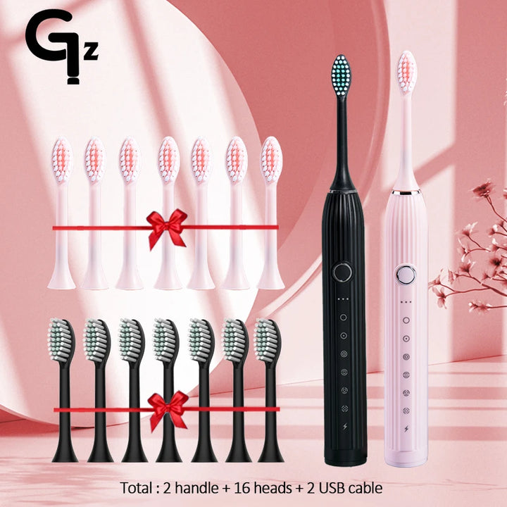 GeZhou N105 Sonic Electric toothbrush Adult children automatic toothbrush Rechargeable With 8 heads replacement IPX7 Tooth Brush