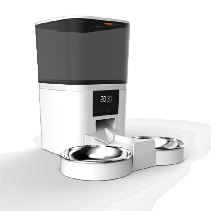 4L Automatic Pet Feeder Button Version Cat and Dog Dry Food Coarse Grain Dispenser Accessories Intelligent Control Pet Food Bowl