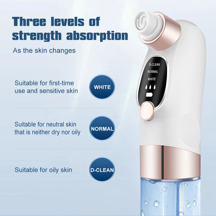 Blackhead Remover Pore Vacuum Face Cleaner Electric Pimple Black Head Removal USB Rechargeable Water Cycle Facial Cleaning Tools