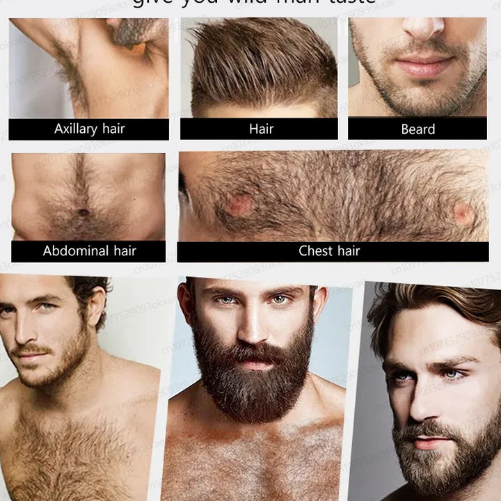 The best beard growth essential oil in the 21st century, have a mature and sexy beard, quickly grow beard, chest hair and leg ha