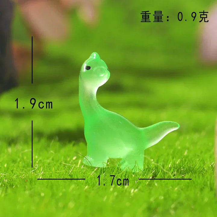10/20/50PCS Mini Luminous Dinosaur Miniature Figurines,Glow in Dark Resin Dinosaur Dino Figures for Fairy Garden Micro Landscape