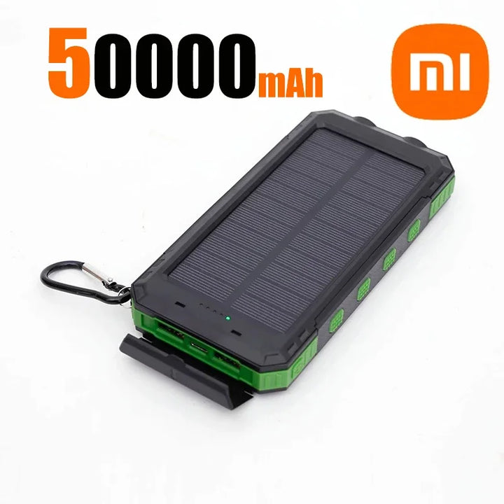 Xiaomi 200000mAh Large Capacity Solar PowerBank Portable With Lanyard Compass External Battery Outdoor Camping Fast Charging