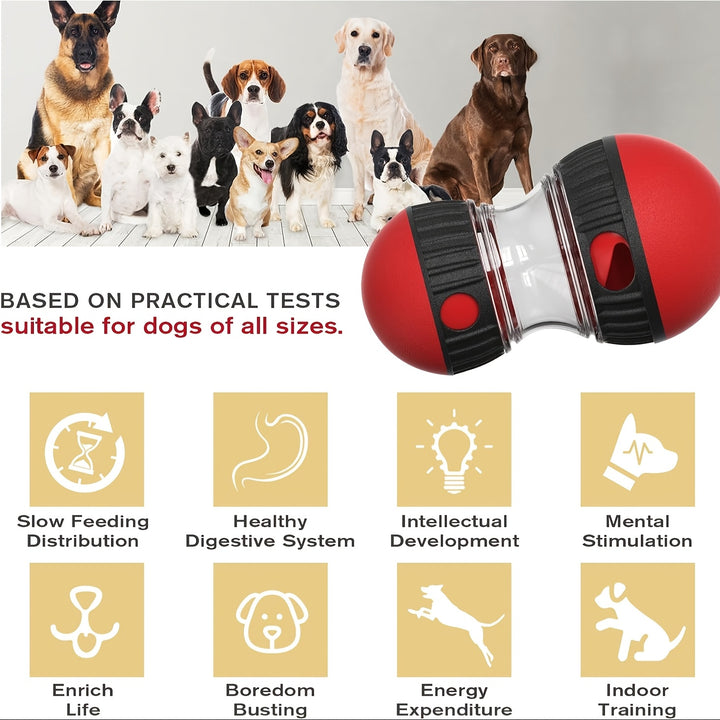 JMHUD Interactive Dog Puzzle Toy - Adjustable Treat Dispenser, Keeps Dogs Busy, Stimulates IQ, Slow Feeder for Boredom, Food Puzzle Ball for Puppy Training and Mental Stimulation